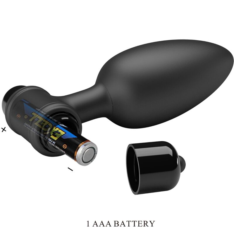 PRETTY LOVE - VIBRA BUTT PLUG 2 ANAL PLUG 10 VIBRATIONS BLACK - Kink&Play