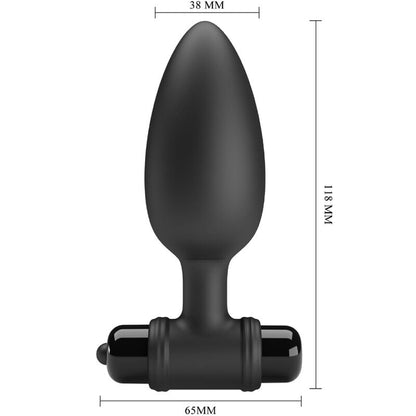 PRETTY LOVE - VIBRA BUTT PLUG 2 ANAL PLUG 10 VIBRATIONS BLACK - Kink&Play