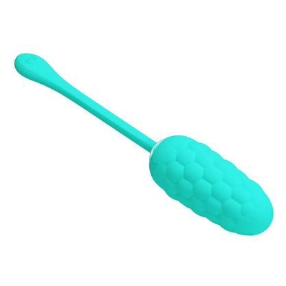 PRETTY LOVE - VIBRATING EGG WITH AQUA GREEN RECHARGEABLE MARINE TEXTURE - Kink&Play