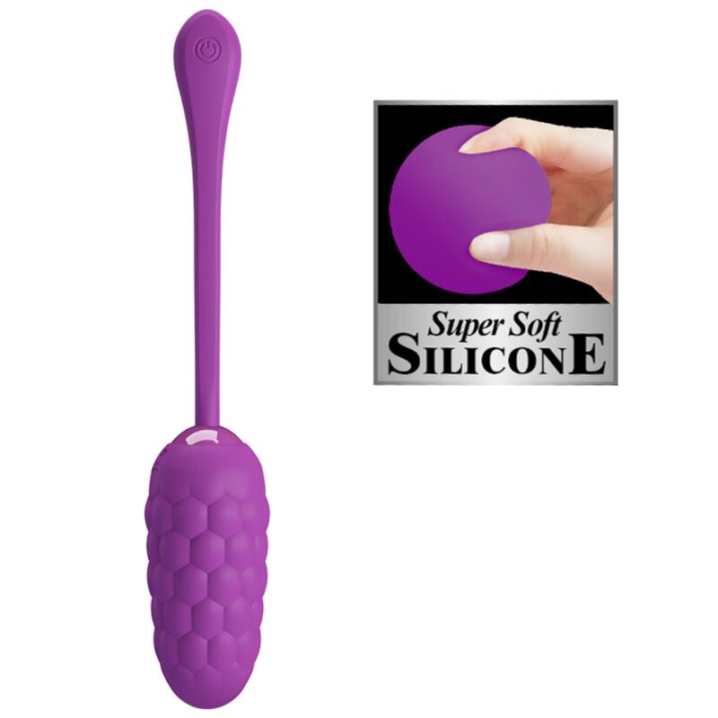 PRETTY LOVE - VIBRATING EGG WITH PURPLE RECHARGEABLE MARINE TEXTURE - Kink&Play