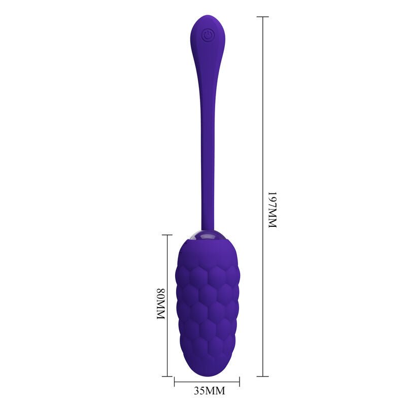 PRETTY LOVE - VIBRATING EGG WITH PURPLE RECHARGEABLE MARINE TEXTURE - Kink&Play