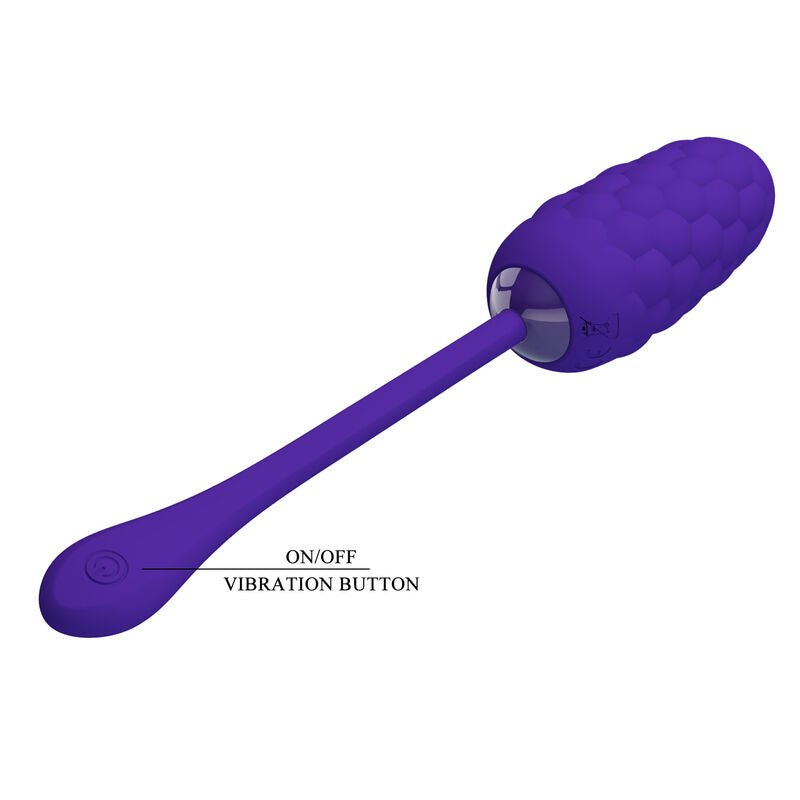 PRETTY LOVE - VIBRATING EGG WITH PURPLE RECHARGEABLE MARINE TEXTURE - Kink&Play