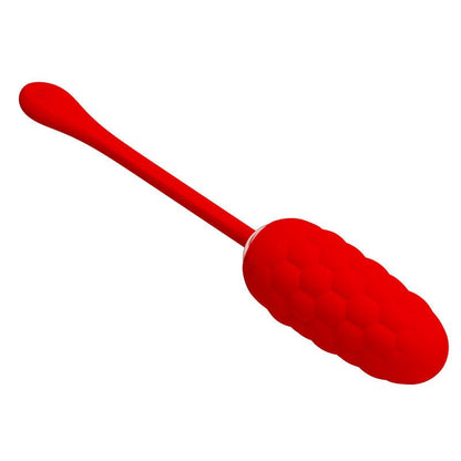 PRETTY LOVE - VIBRATING EGG WITH RED RECHARGEABLE MARINE TEXTURE - Kink&Play
