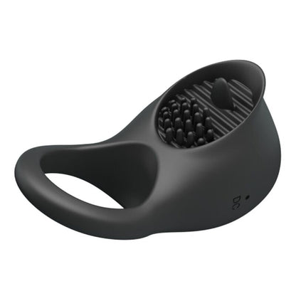 PRETTY LOVE - VIBRATING PENIS RING WITH BLACK TONGUE - Kink&Play