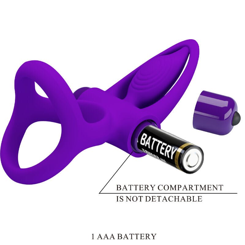 PRETTY LOVE - VIBRATOR RING 10 VIBRATIONS VIOLET SILICONE - Kink&Play