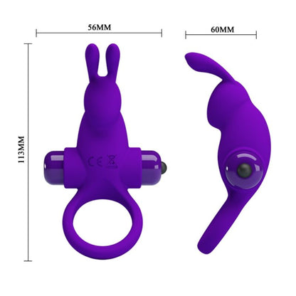 PRETTY LOVE - VIBRATOR RING I RABBIT FOR PURPLE PENIS - Kink&Play