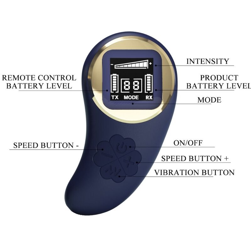 PRETTY LOVE - VIVIAN BLUE REMOTE CONTROL VIBRATING EGG - Kink&Play