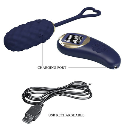 PRETTY LOVE - VIVIAN BLUE REMOTE CONTROL VIBRATING EGG - Kink&Play
