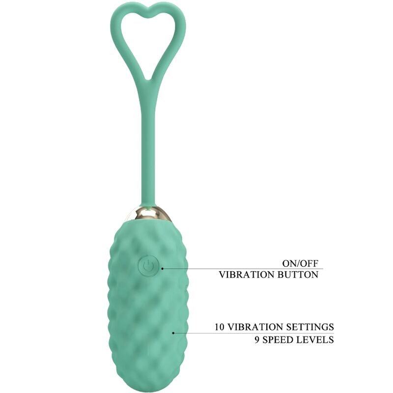 PRETTY LOVE - VIVIAN GREEN REMOTE CONTROL VIBRATING EGG - Kink&Play