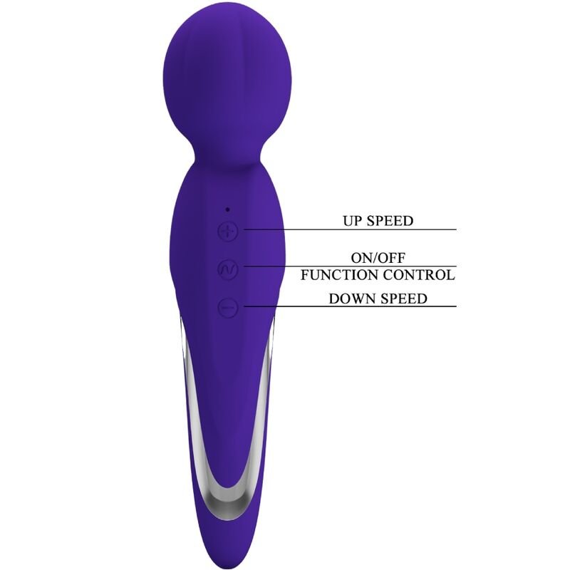 PRETTY LOVE - WALTER VIBRATOR WAND PURPLE - Kink&Play