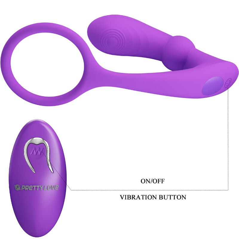 PRETTY LOVE - WARREN VIOLET ANAL RING & VIBRATOR - Kink&Play