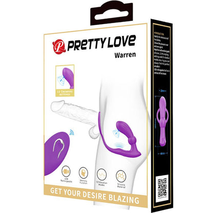 PRETTY LOVE - WARREN VIOLET ANAL RING & VIBRATOR - Kink&Play