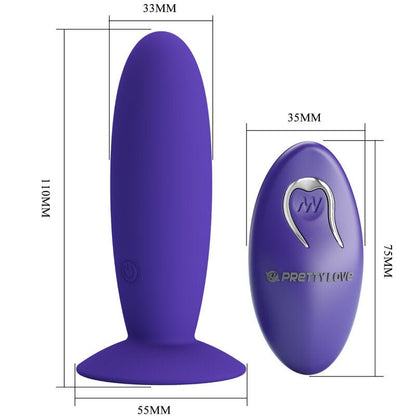 PRETTY LOVE - YOUTH PLUG ANAL VIBRATOR REMOTE CONTROL VIOLET - Kink&Play