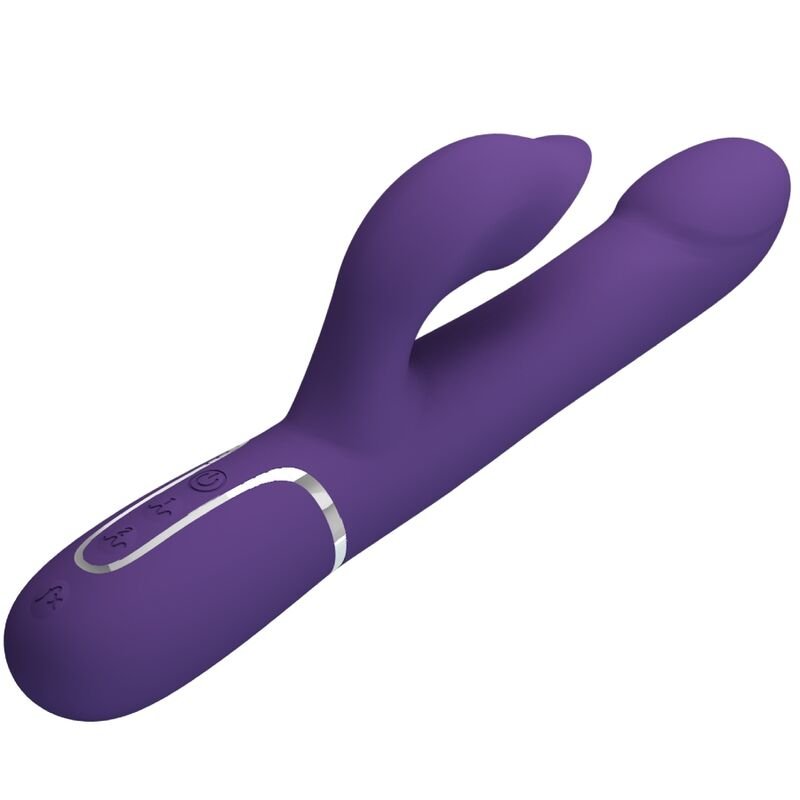 PRETTY LOVE - ZALIN RABBIT VIBRATOR PEARLS 4 IN 1 PURPLE - Kink&Play