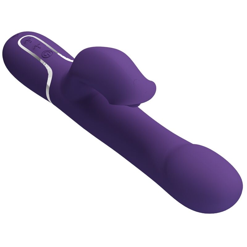 PRETTY LOVE - ZALIN RABBIT VIBRATOR PEARLS 4 IN 1 PURPLE - Kink&Play