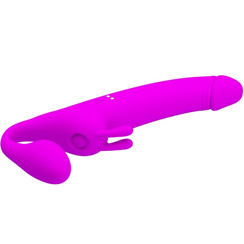 PRETTY LOVE - ZANINI STRAPLESS STRAP - ON 10 VIBRATIONS PURPLE - Kink&Play