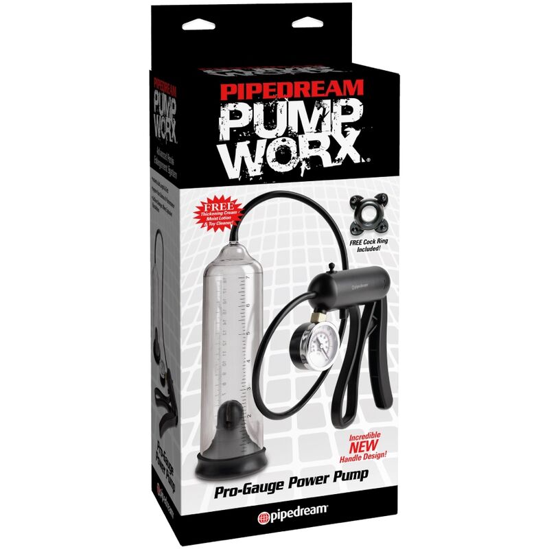PUMP WORX - PRO - GAUGE POWER PUMP TRANSPARENT - Kink&Play