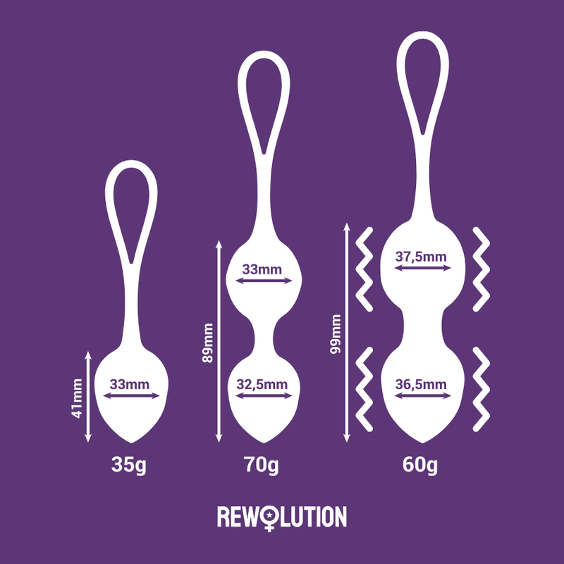 REWOLUTION - REWOBEADS VIBRATING BALLS REMOTE CONTROL WITH WATCHME TECHNOLOGY - Kink&Play