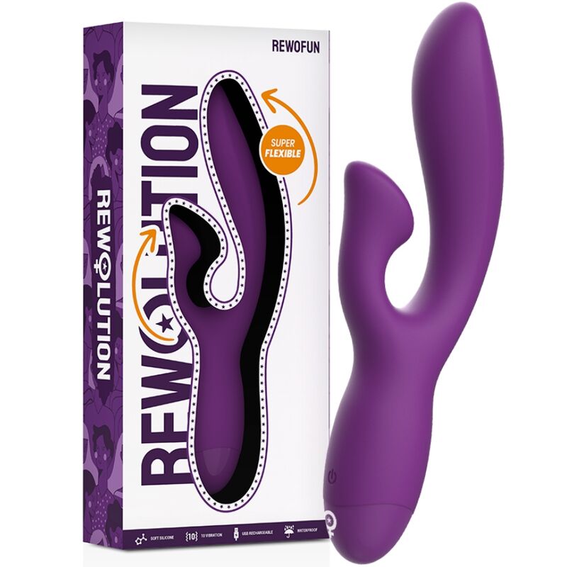 REWOLUTION - REWOFUN FLEXIBLE VIBRATOR WITH RABBIT - Kink&Play