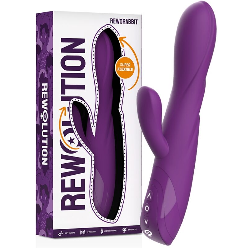 REWOLUTION - REWORABBIT FLEXIBLE VIBRATOR WITH RABBIT - Kink&Play