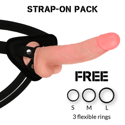 ROCKARMY - HARNESS + DUAL DENSITY LEOPARD 23 CM - O - 4.77 CM - Kink&Play