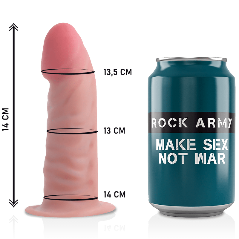 ROCKARMY - HARNESS + DUAL DENSITY TIGER REALISTIC DILDO 14 CM - O - 4.46 CM - Kink&Play