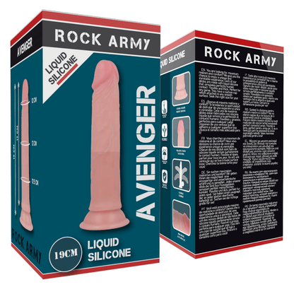 ROCKARMY - HARNESS + LIQUID SILICONE DILDO PREMIUM AVENGER 19 CM - O - 3.98 CM - Kink&Play