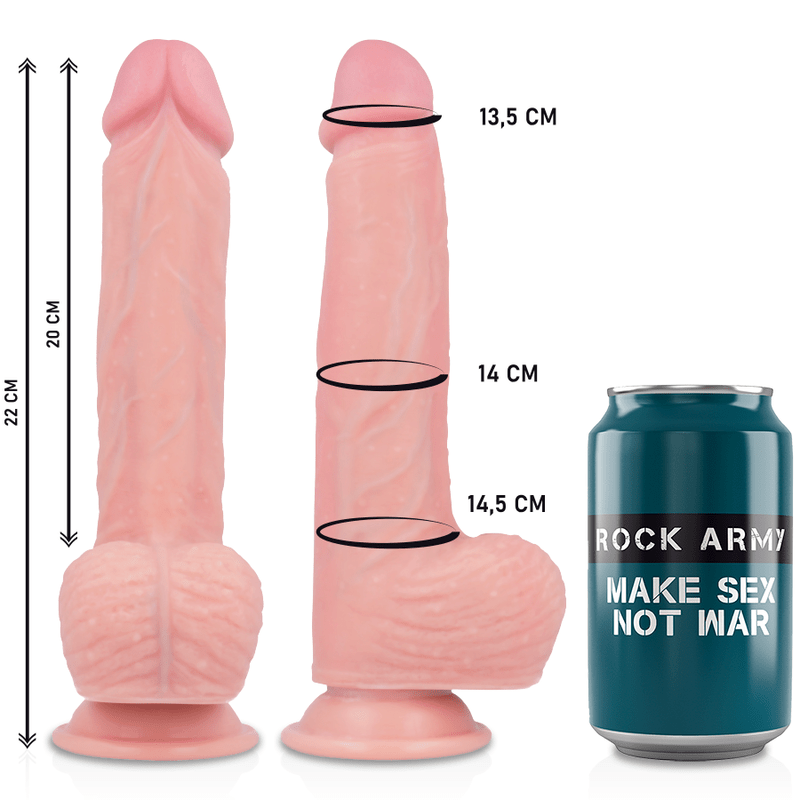 ROCKARMY - HARNESS + LIQUID SILICONE VIBRATOR PREMIUM APACHE REMOTE CONTROL 20.5 CM - O - 4.62 CM - Kink&Play