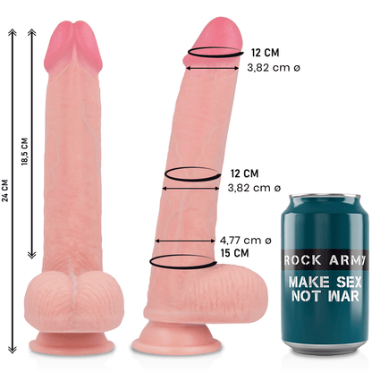 ROCKARMY - LIQUID SILICONE PREMIUM KINGCOBRA REALISTIC 24 CM - O - 4.77 CM - Kink&Play