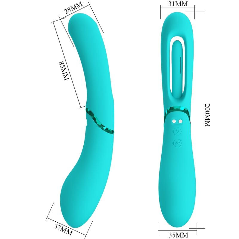 ROMANCE - LEXIE G - SPOT VIBRATOR 7 VIBRATIONS BLUE - Kink&Play