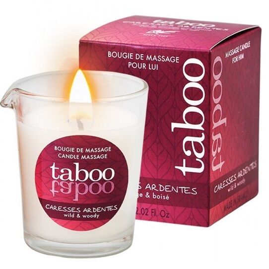 RUF - TABOO MASSAGE CANDLE FOR HIM CARESSES ARDENTES FERN AROMA - Kink&Play