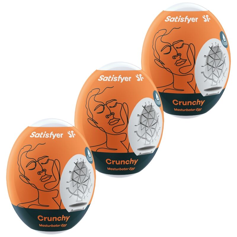 SATISFYER - 3 MASTURBATOR EGGS CRUNCHY - Kink&Play