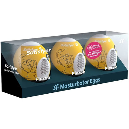 SATISFYER - 3 MASTURBATOR EGGS FIERCE - Kink&Play