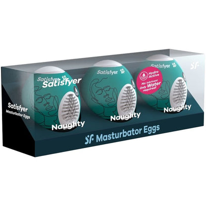 SATISFYER - 3 MASTURBATOR EGGS NAUGHTY - Kink&Play
