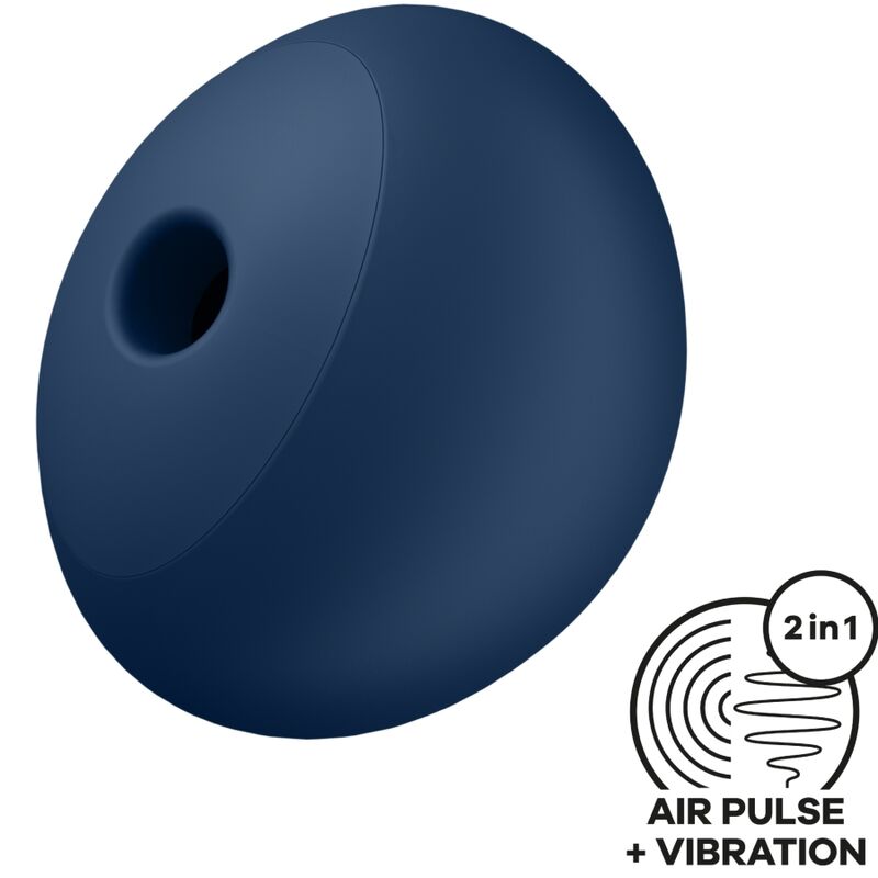 SATISFYER - AIR POWER 4 STIMULATOR & VIBRATOR 12 VIBRATIONS BLUE - Kink&Play