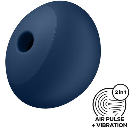 SATISFYER - AIR POWER 4 STIMULATOR & VIBRATOR 12 VIBRATIONS BLUE - Kink&Play