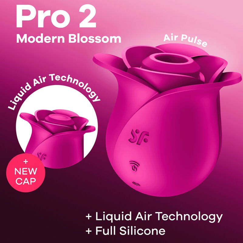 SATISFYER - AIR PULSE PRO 2 MODERN BLOSSOM VIBRATOR - Kink&Play