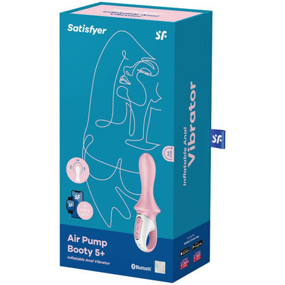SATISFYER - AIR PUMP BOOTY 5+ INFLATABLE ANAL VIBRATOR PINK - Kink&Play