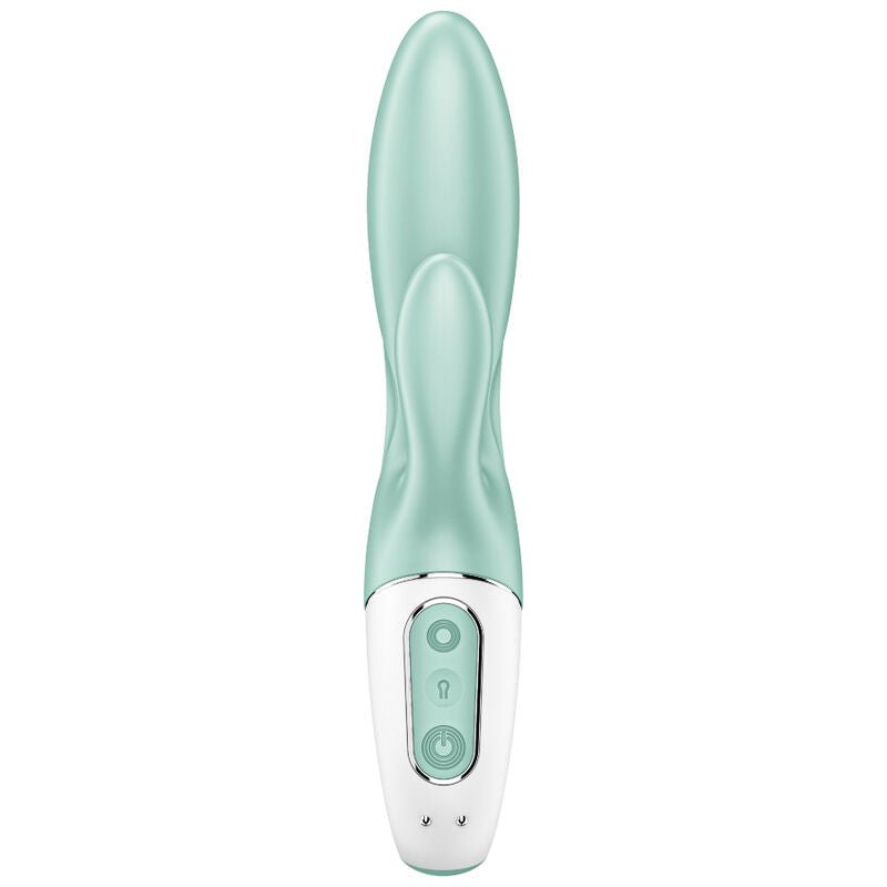SATISFYER - AIR PUMP BUNNY 5+ INFLATABLE RABBIT VIBRATOR APP GREEN - Kink&Play
