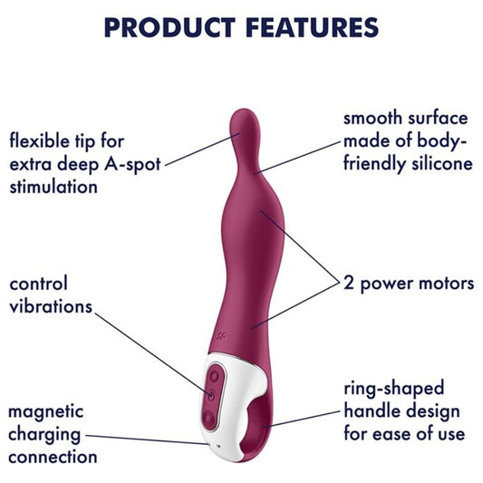 SATISFYER - AMAZING 1 ASPOT VIBRATOR BERRY - Kink&Play