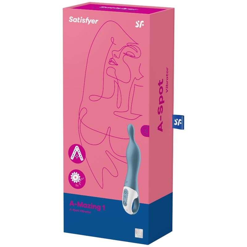 SATISFYER - AMAZING 1 ASPOT VIBRATOR BLUE - Kink&Play