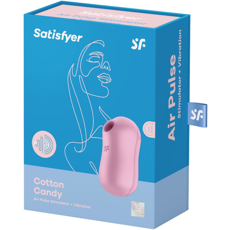 SATISFYER - COTTON CANDY AIR PULSE STIMULATOR & VIBRATOR LILAC - Kink&Play