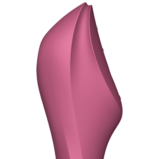 SATISFYER - CURVY TRINITY 3 AIR PULSE VIBRATOR RED - Kink&Play