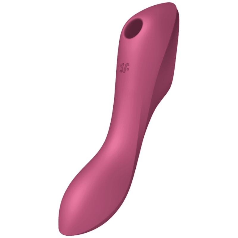 SATISFYER - CURVY TRINITY 3 AIR PULSE VIBRATOR RED - Kink&Play