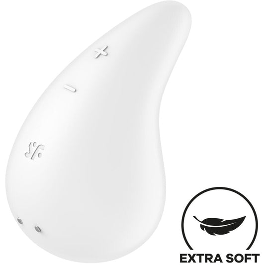 SATISFYER - DEW DROP VIBRATOR LAY - ON WHITE - Kink&Play