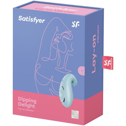 SATISFYER - DIPPING DELIGHT LAY - ON VIBRATOR BLUE - Kink&Play