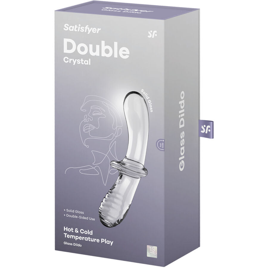 SATISFYER - DOUBLE CRYSTAL DILDO TRANSPARENT - Kink&Play