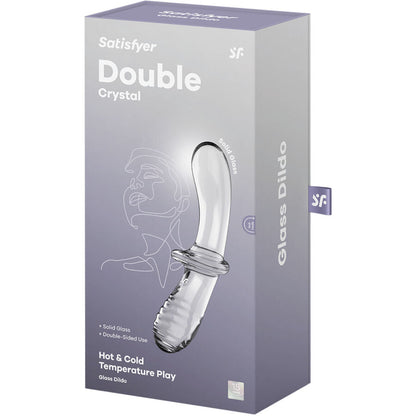 SATISFYER - DOUBLE CRYSTAL DILDO TRANSPARENT - Kink&Play