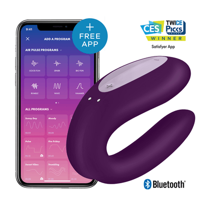 SATISFYER - DOUBLE JOY CON APP BLACK - Kink&Play