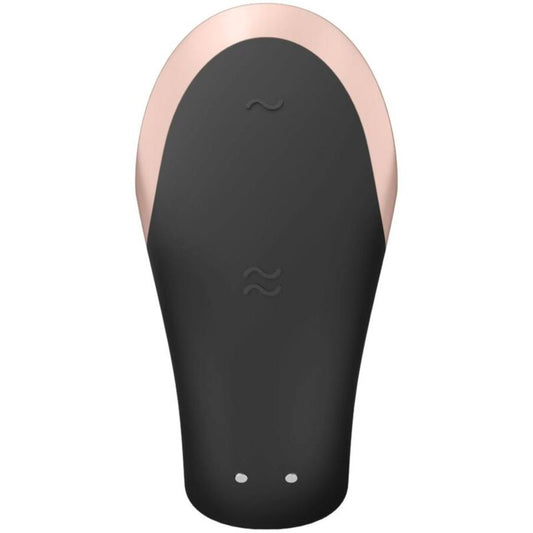 SATISFYER - DOUBLE LOVE LUXURY PARTNER VIBRATOR BLACK - Kink&Play